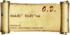 Oskó Diána névjegykártya